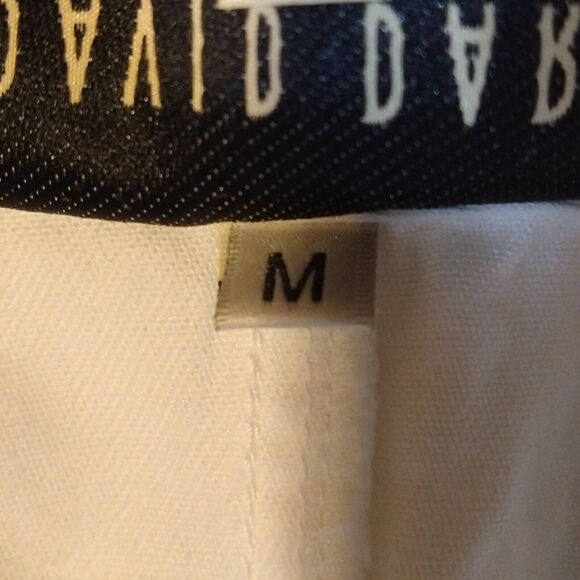 Vintage David Dart Sport White Maxi Dress Size Medium Tie Back Beach Scene - Picture 7 of 9